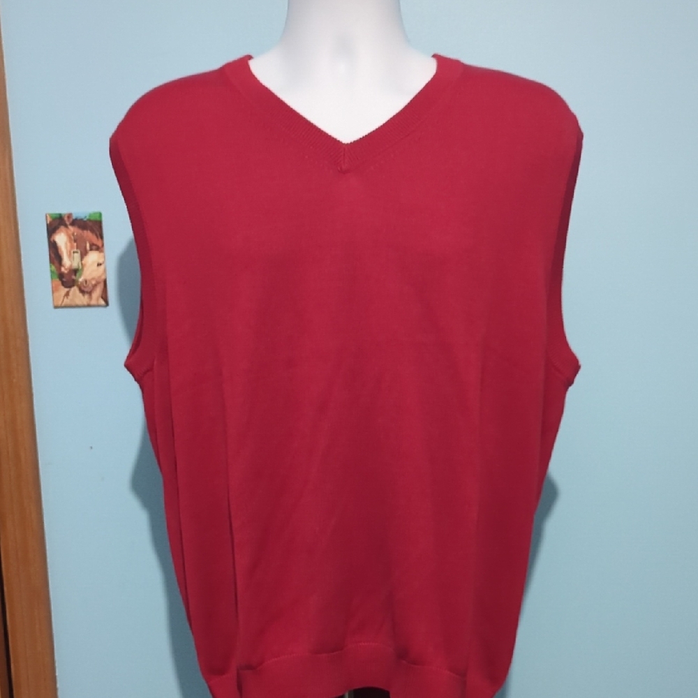 Daniel Cremieux Red V-Neck Sweater Vest